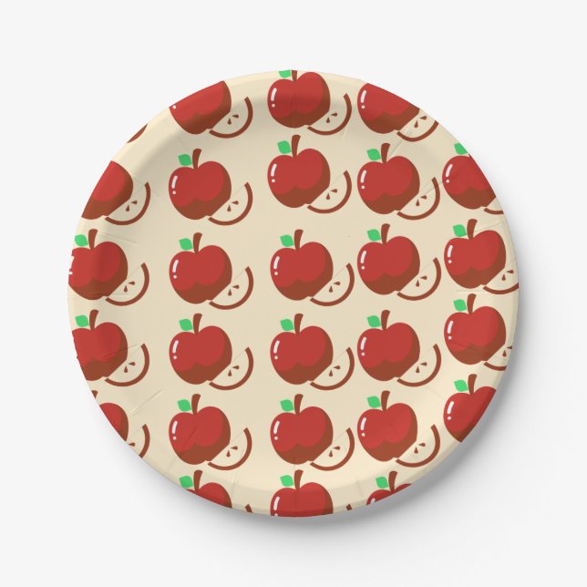 Plato De Papel Placas de papel Apple  (Anverso)