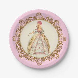 Plato De Papel Placas de papel Apricot Poodle Marie Antoinette