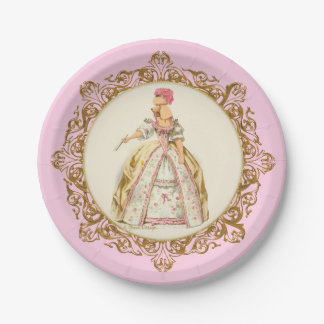 Plato De Papel Placas de papel Apricot Poodle Marie Antoinette
