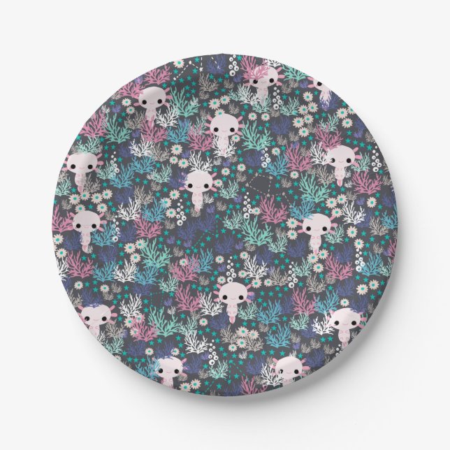 Plato De Papel Placas de papel Axolotl (Anverso)