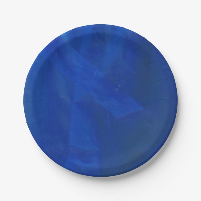 Plato De Papel Placas de papel azul (Anverso)