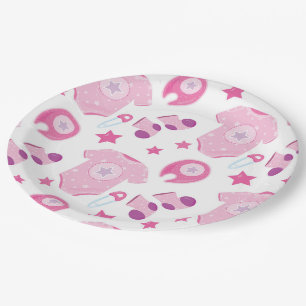 Plato De Papel Placas de papel Baby Shower 9"