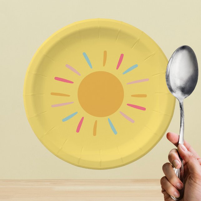 Plato De Papel Placas de papel - Baby Shower amarillo Sunshine (Subido por el creador)