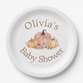 Plato De Papel Placas de papel Baby Shower color de agua de calab
