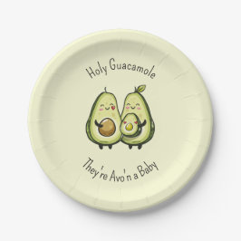 Plato De Papel Placas de papel Baby Shower de aguacate