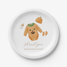 Plato De Papel Placas de papel Baby Shower de calabaza