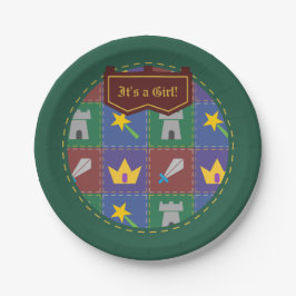 Plato De Papel Placas de papel Baby Shower de la fantasía de uno