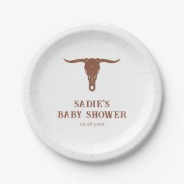 Plato De Papel Placas de papel Baby Shower de Terracota Occidenta