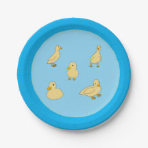 Placas de papel Baby Shower Ducklings
