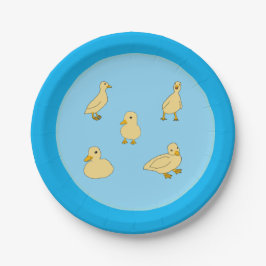 Plato De Papel Placas de papel Baby Shower Ducklings