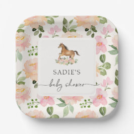 Plato De Papel Placas de papel Baby Shower para caballos
