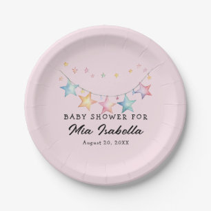 Plato De Papel Placas de papel Baby Shower para las estrellas de 