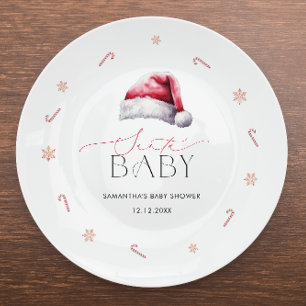 Plato De Papel Placas de papel Baby Shower para Navidades de bebé