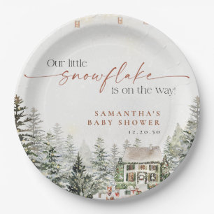 Plato De Papel Placas de papel Baby Shower para Navidades de invi