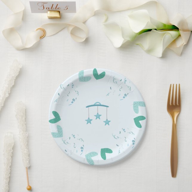 Plato De Papel Placas de papel Baby Shower para personalizados (Boda)