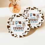 Plato De Papel Placas de papel Baby Shower Rodeo Western Cowboy<br><div class="desc">vaquero con placas de ducha para bebés.</div>