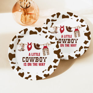 Plato De Papel Placas de papel Baby Shower Rodeo Western Cowboy
