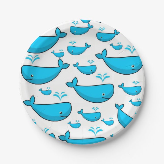Plato De Papel Placas de papel Ballenas (Anverso)