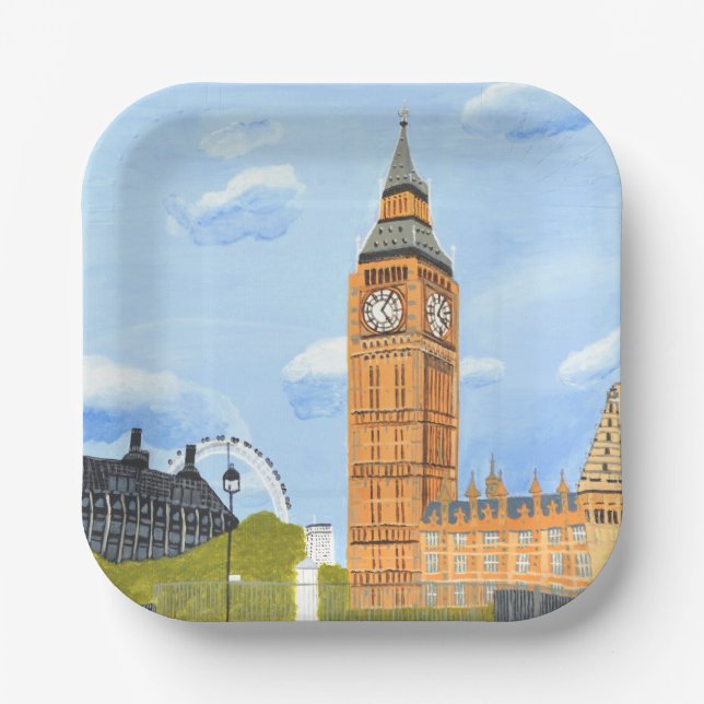 Plato De Papel Placas de papel Big Ben (Anverso)