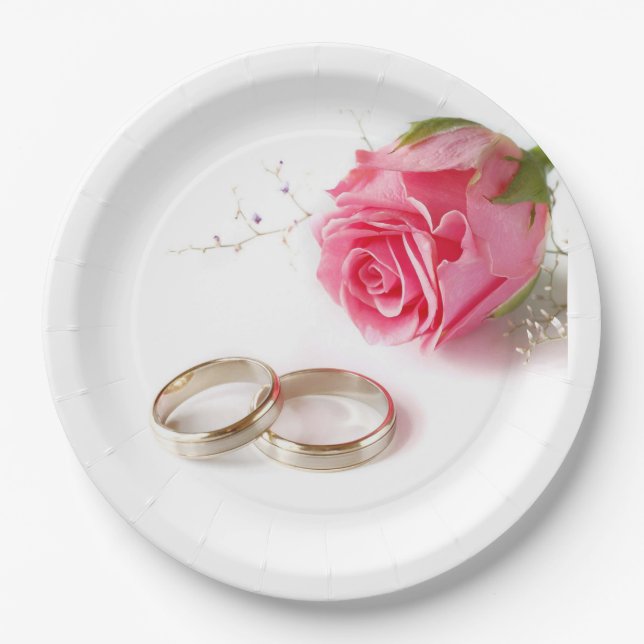 Plato De Papel Placas de papel/Boda (Anverso)