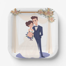 Plato De Papel Placas de papel boda 4