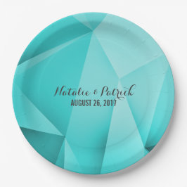 Plato De Papel Placas de papel Boda de Aqua Jewel Tones