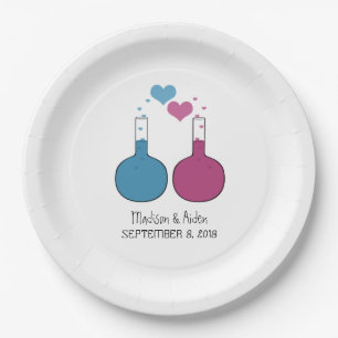Plato De Papel Placas de papel Boda de la ciencia del amor