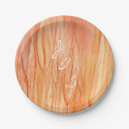 Plato De Papel Placas de papel Boda Flores frescas