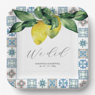 Plato De Papel Placas de papel Boda personalizadas