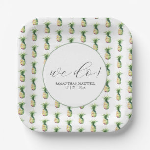 Plato De Papel Placas de papel Boda tropical