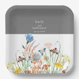 Plato De Papel Placas de papel Boda Winsome Wildflowers