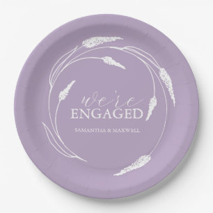 Plato De Papel Placas de papel boda Wreath Lavender