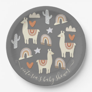 Plato De Papel Placas de papel Boho Scandi Mobile Baby Shower