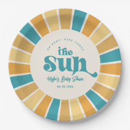Plato De Papel Placas de papel Boho Sun Baby Shower