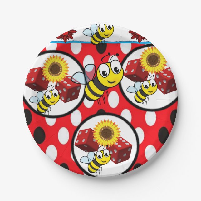 Plato De Papel Placas de papel Bumblebete (Anverso)