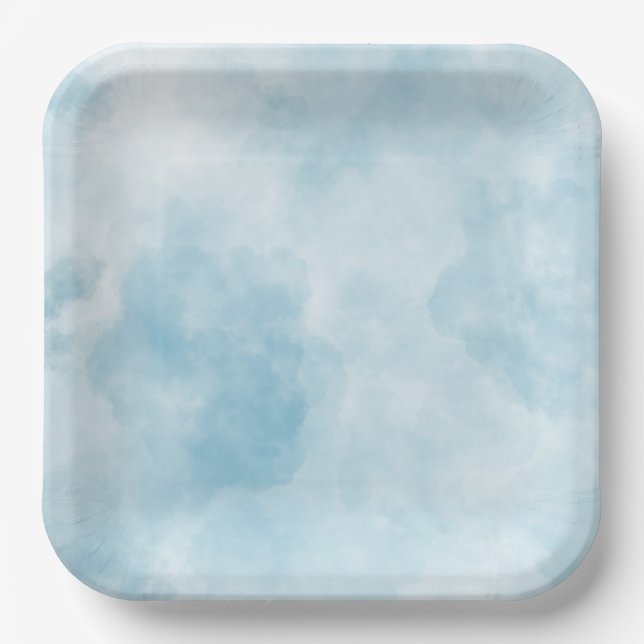 Plato De Papel Placas de papel - Cabeza en las NUBES (Anverso)