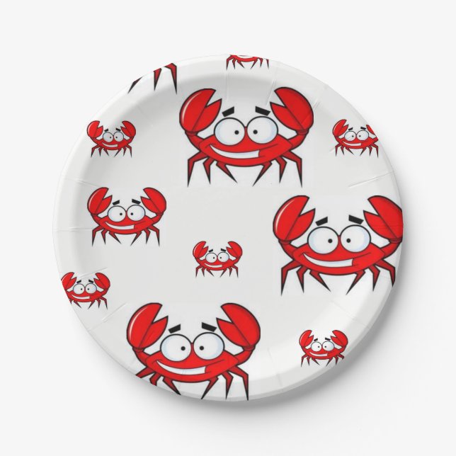 Plato De Papel Placas de papel Cangrejos (Anverso)
