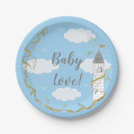 Plato De Papel Placas de papel "castillos Purpurinoso"