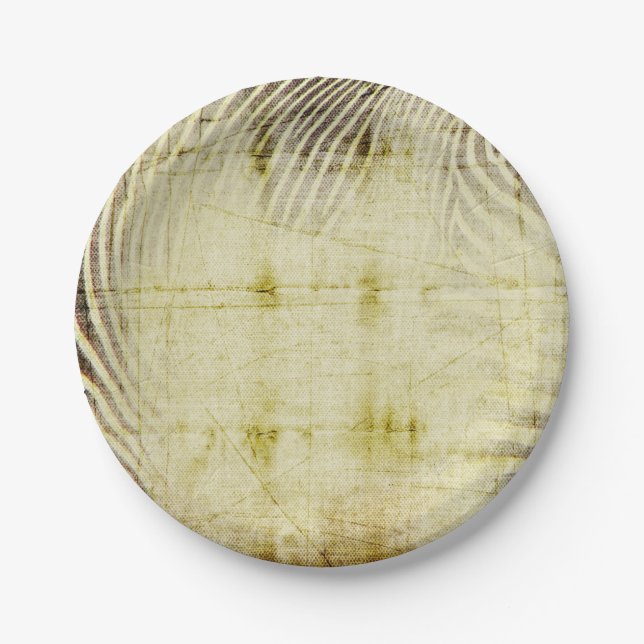 Plato De Papel Placas de papel cebra (Anverso)