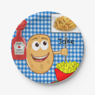 Plato De Papel Placas de papel, chapas de patatas fritas de Ketch