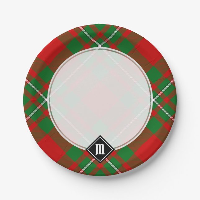 Plato De Papel Placas de papel Clan Gregor Tartán (Anverso)