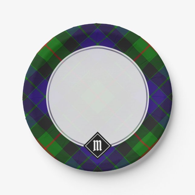 Plato De Papel Placas de papel Clan Gunn Tartan (Anverso)