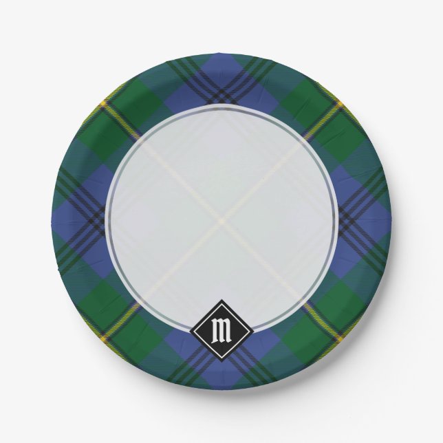 Plato De Papel Placas de papel Clan Johnston Tartan (Anverso)
