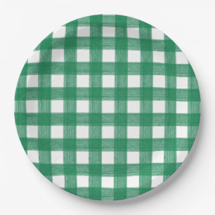 Plato De Papel Placas de papel color agua verde y blanco