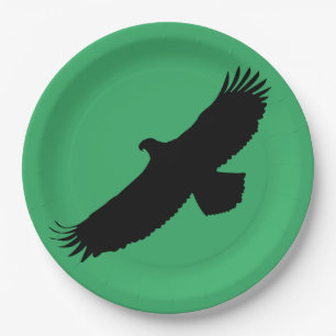 Plato De Papel Placas de papel con águila voladora tus colores