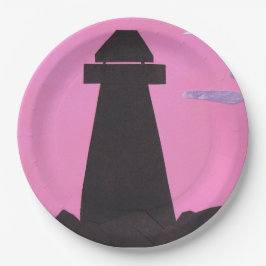 Plato De Papel Placas de papel con diseño de faro