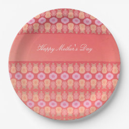 Plato De Papel Placas de papel con flores de Día de la Madre