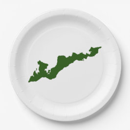 Plato De Papel Placas de papel con logotipo de la isla de los pes