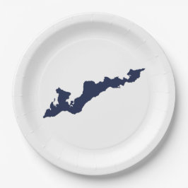 Plato De Papel Placas de papel con logotipo de la isla de los pes