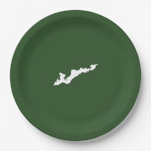 Plato De Papel Placas de papel con logotipo de la isla de los pes